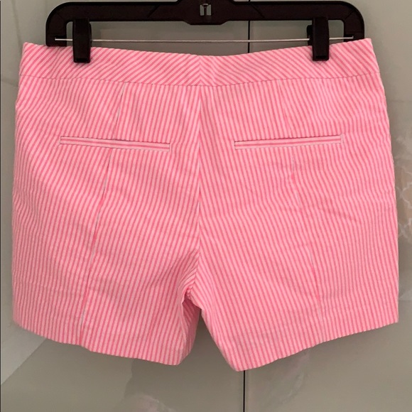 LILLY PULITZER “KELLY PINK” PINSTRIPE SHORTS GOLD HARDWARE - Picture 9 of 10